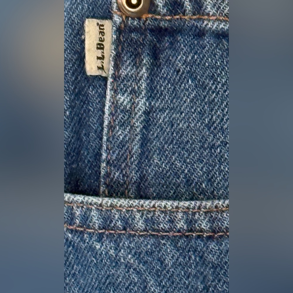 MEN'S JEANS Relaxed Fit Medium Blue Denim Wash Straight Leg LL Bean Double L - Picture 9 of 14